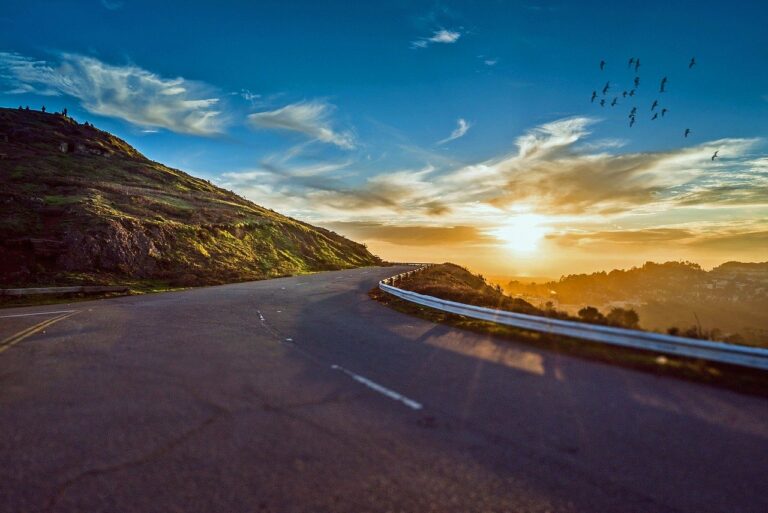 winding road, sunset, mountains-1556177.jpg